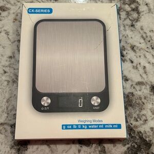 Digital Kitchen Scale CX-SERIES - Brushed Silver & Black